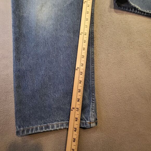 LL Bean Mens Size 38x29 Jeans Straight Leg Comfort Waist Distressed Denim - Picture 6 of 9